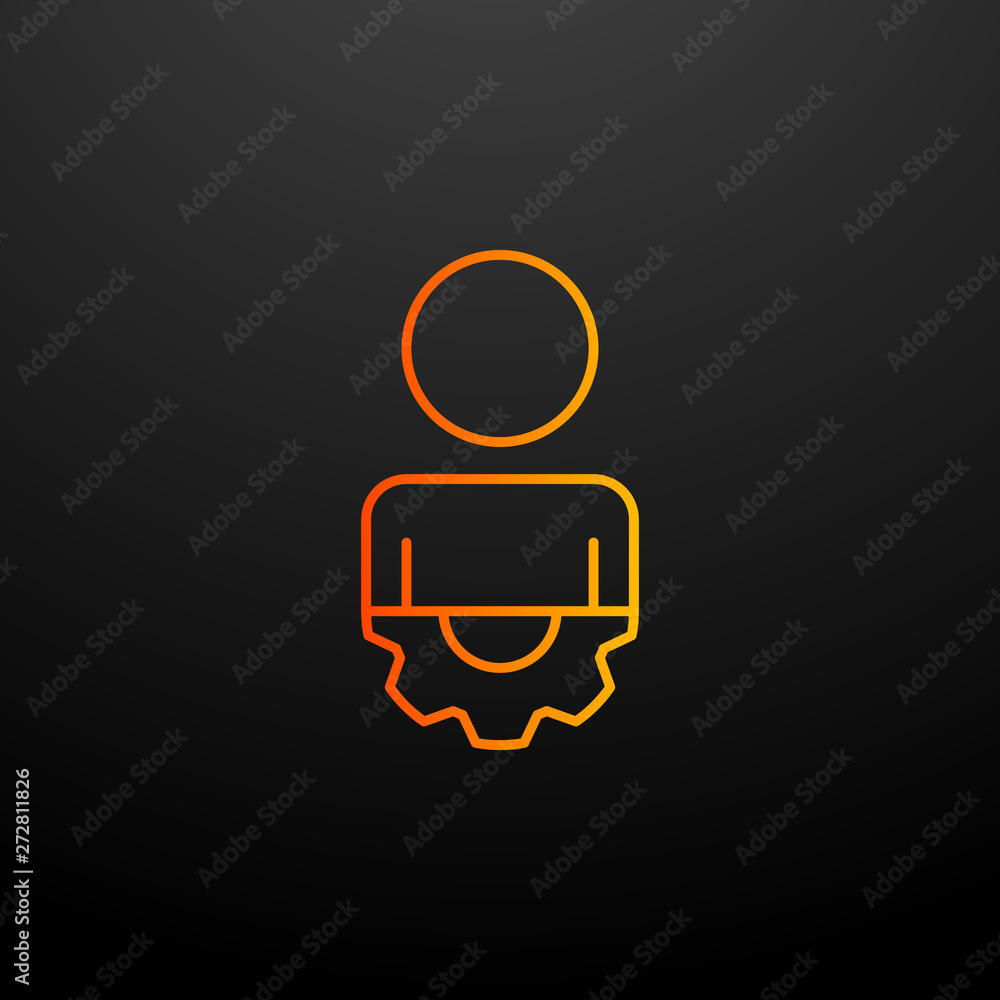 Poster employee and mechanism nolan icon. elements of business organisation set. simple icon for websites, 