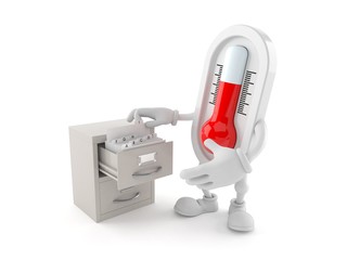 Thermometer character with archive