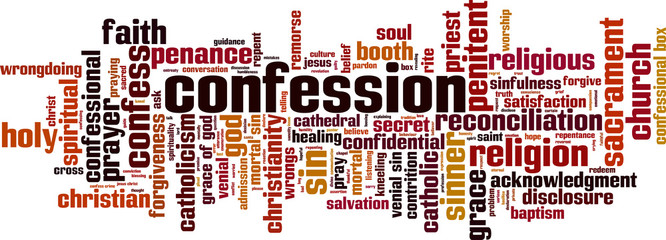 Confession word cloud