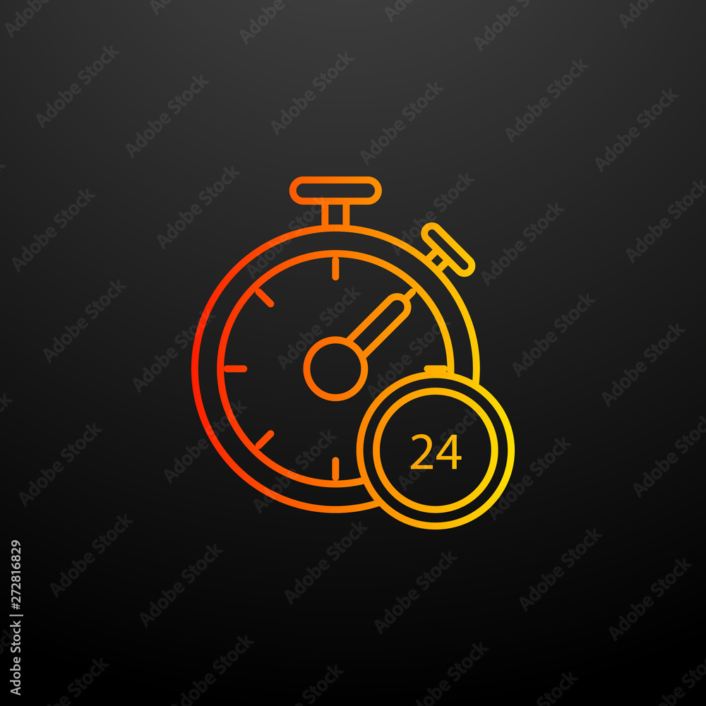 Poster stopwatch nolan icon. elements of global logistics set. simple icon for websites, web design, mobile