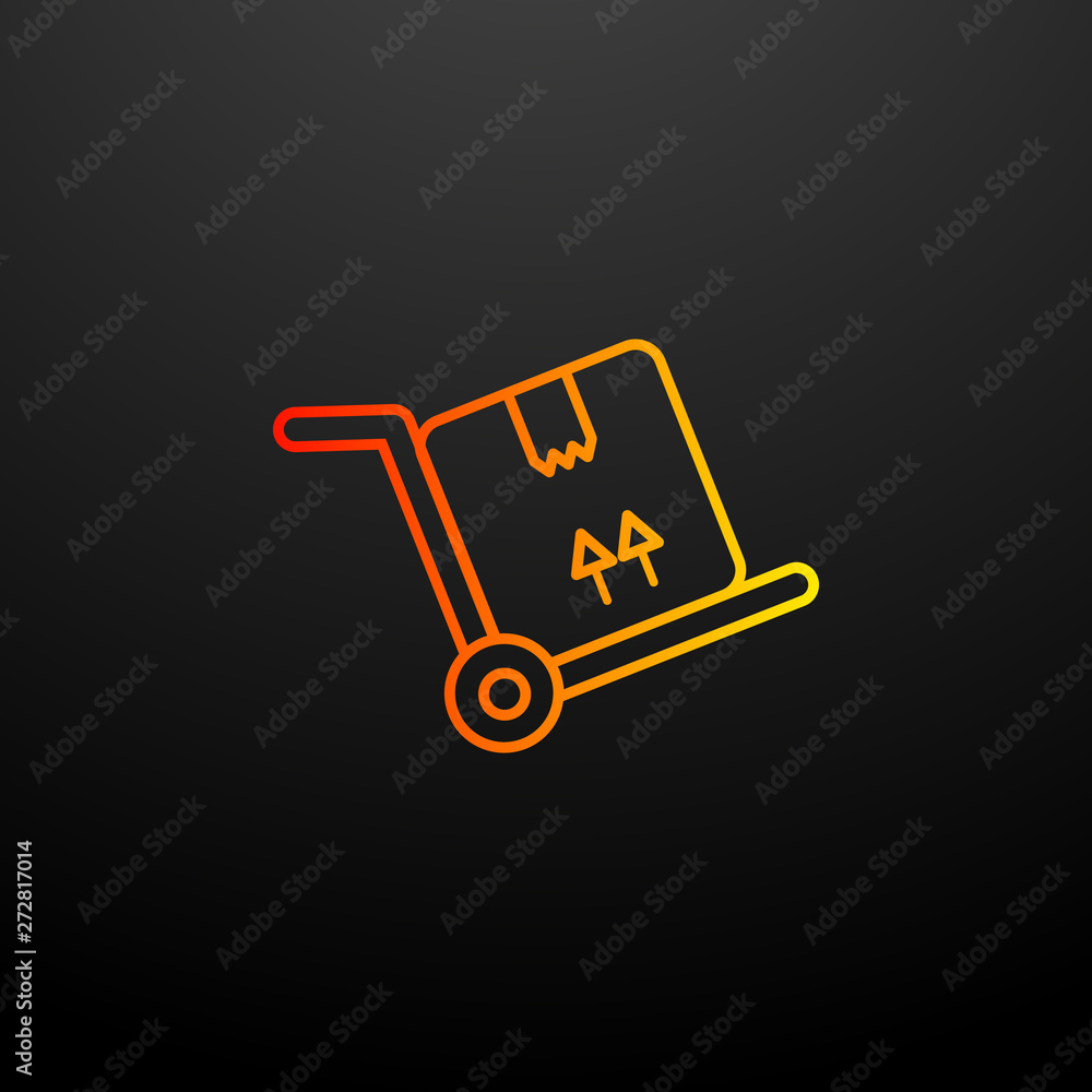Poster move box nolan icon. elements of global logistics set. simple icon for websites, web design, mobile 