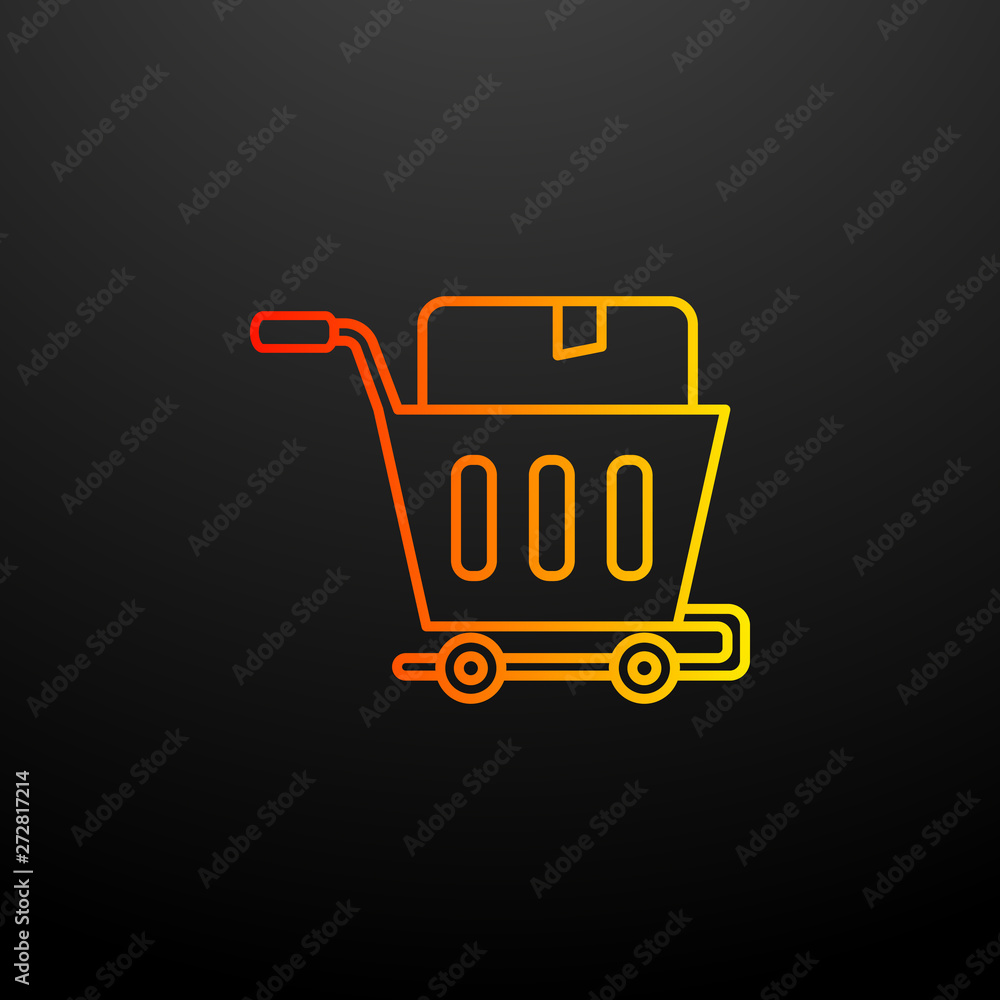 Poster send box nolan icon. elements of global logistics set. simple icon for websites, web design, mobile 