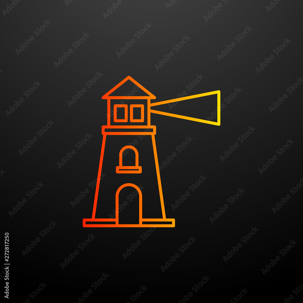 Poster lighthouse nolan icon. elements of global logistics set. simple icon for websites, web design, mobil