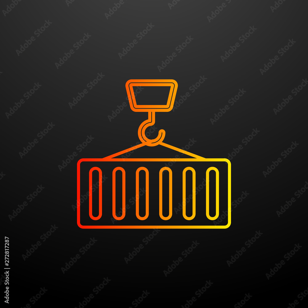 Poster crane nolan icon. elements of global logistics set. simple icon for websites, web design, mobile app