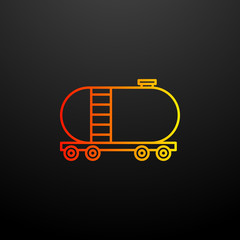 Tank wagon nolan icon. Elements of global logistics set. Simple icon for websites, web design, mobile app, info graphics