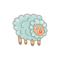 Sheep. isolated on white background