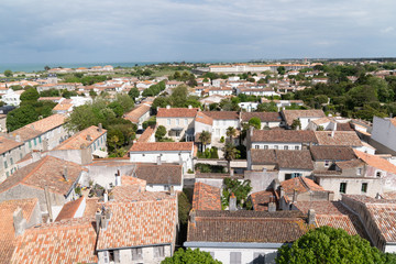 Aerial view of french village Saint-Martin-de-Re
