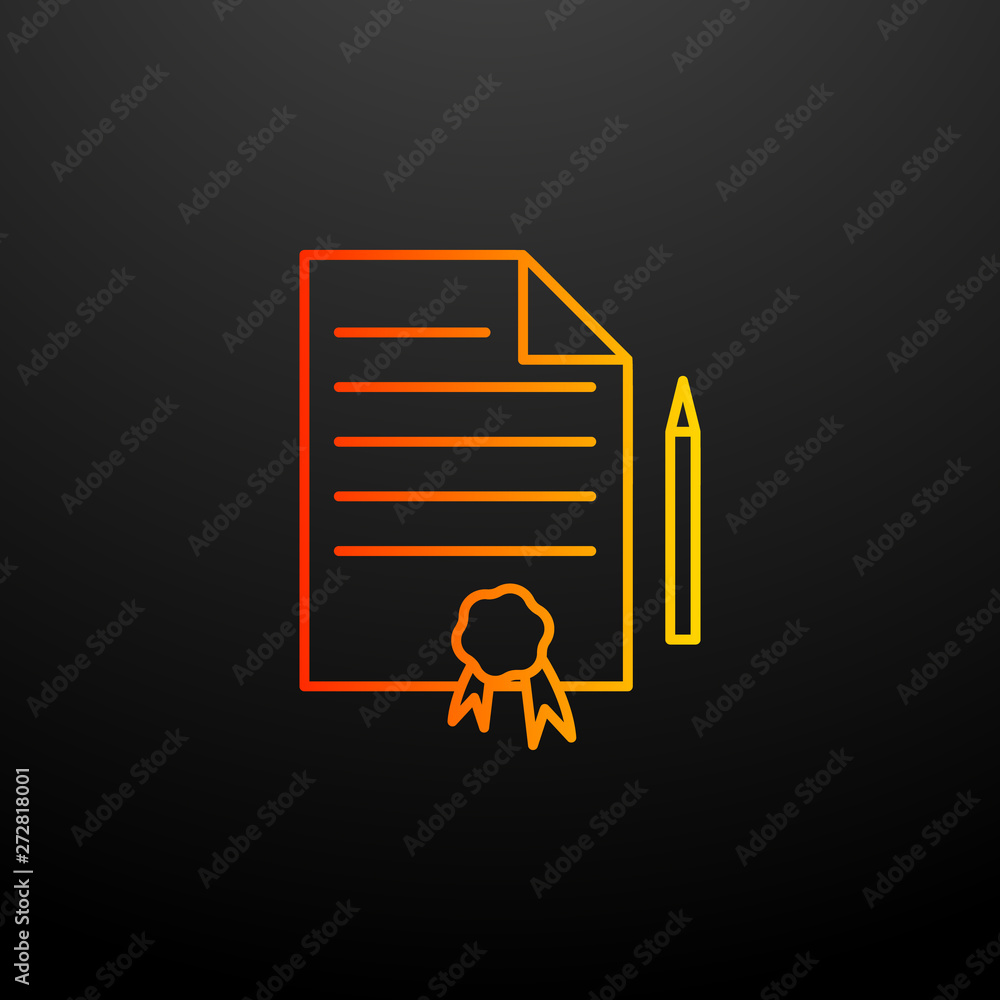 Poster contract nolan icon. elements of insurance set. simple icon for websites, web design, mobile app, in