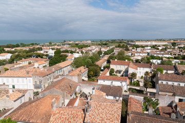 view of Saint-Martin-de-Re from the church in Re Island France