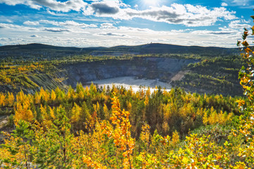 View of the quarry and the old mine.