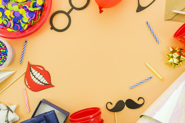 Colorful decorative birthday elements