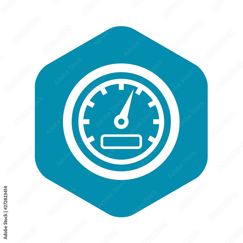 Poster speedometer icon in simple style on a white background vector illustration