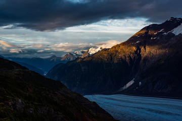 Sunrise at Salmon Glacier in Canada