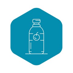 Kitchen apple vinegar icon. Outline kitchen apple vinegar vector icon for web design isolated on white background