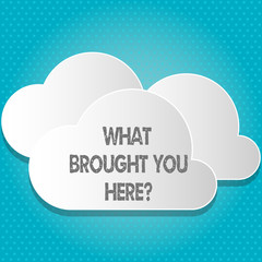 Handwriting text What Brought You Herequestion. Conceptual photo Ambition can be obtain by determination