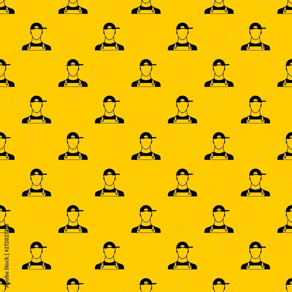 Poster plumber pattern seamless vector repeat geometric yellow for any design