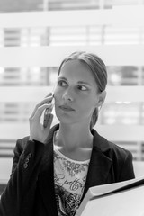 Fototapeta premium business woman with mobile phone
