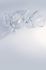 glass with white space