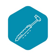 Small toothbrush icon. Outline small toothbrush vector icon for web design isolated on white background