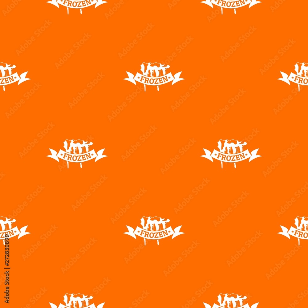 Poster frozen pattern vector orange for any web design best
