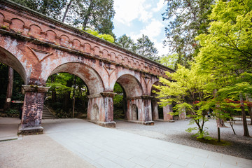 Fototapeta na wymiar Historic Nanzenji Temple Aqueduct in Kyoto Japan