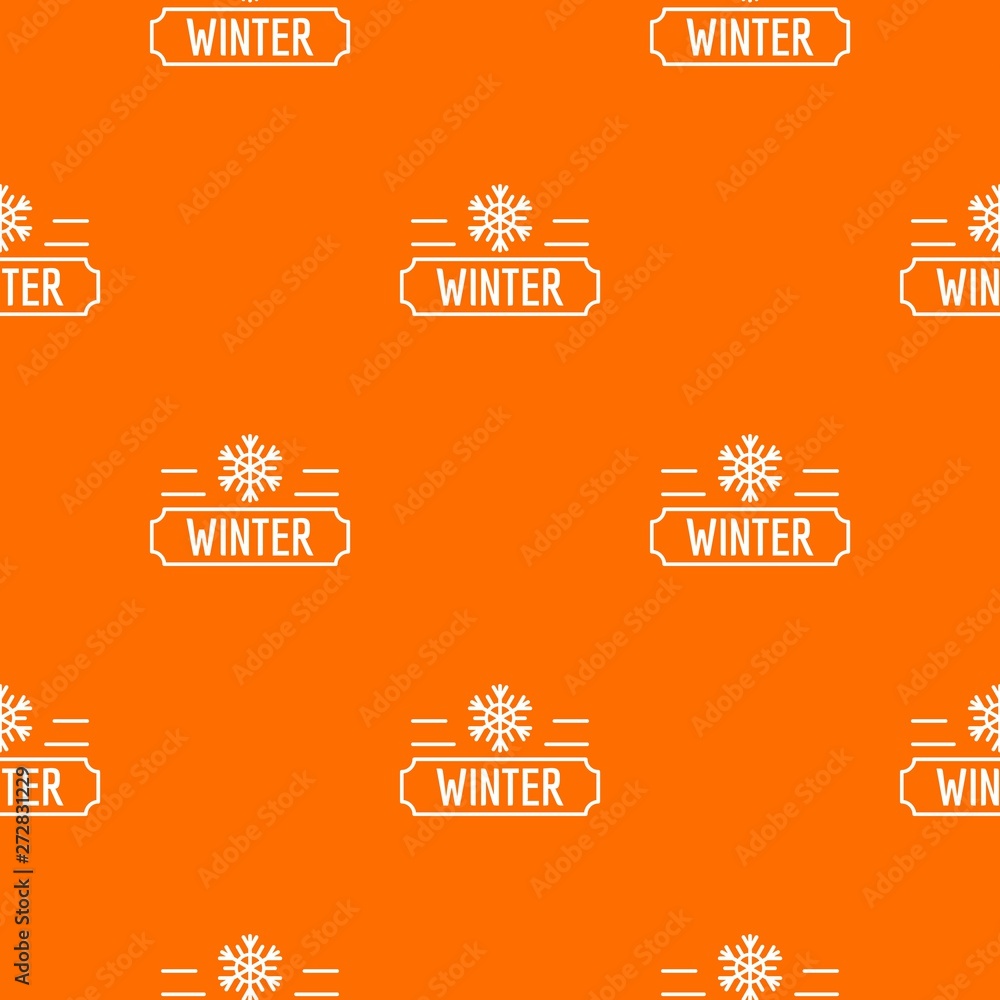 Poster winter pattern vector orange for any web design best
