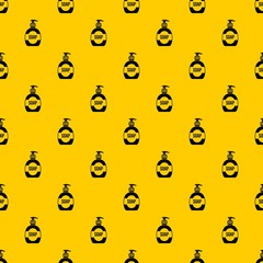 Bottle of liquid soap pattern seamless vector repeat geometric yellow for any design