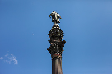 Christopher Columbus monument in Barcelona, Spain