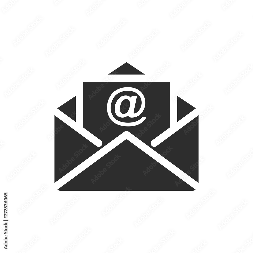 Poster email icon. envelope icons in modern design style for web site and mobile app vector illustration. e