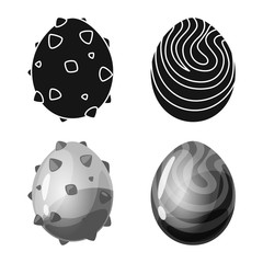 Vector design of animal and prehistoric logo. Collection of animal and cute  stock vector illustration.