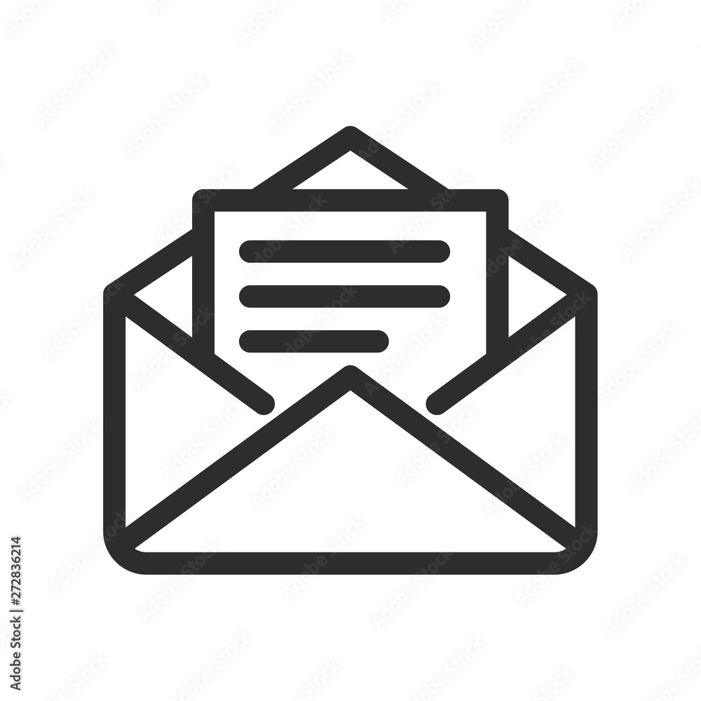Poster email icon. envelope icons in modern design style for web site and mobile app vector illustration. e