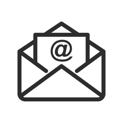 Email Icon. envelope icons in modern design style for web site and mobile app Vector Illustration. email logo design inspiration