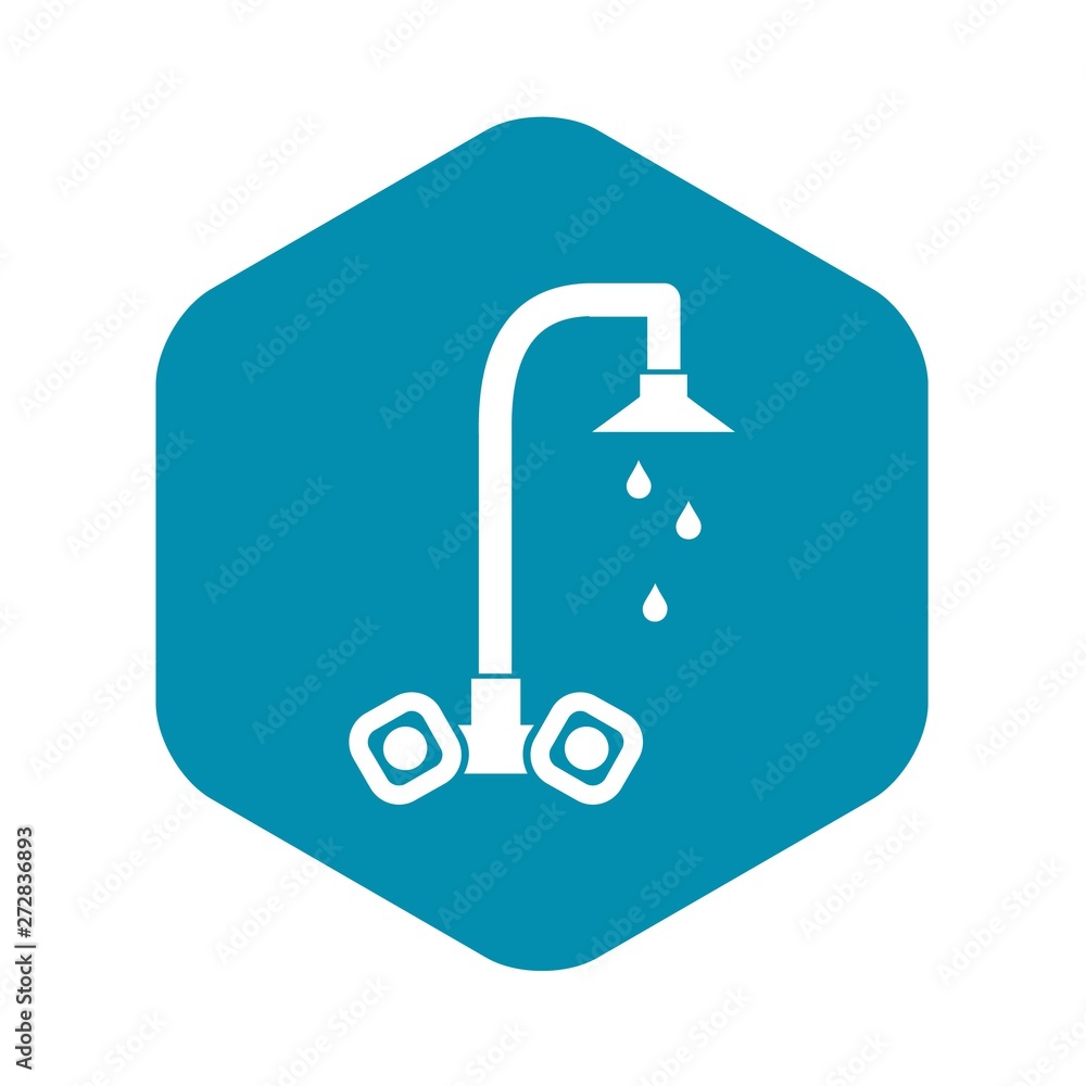 Poster dripping tap icon in simple style on a white background vector illustration