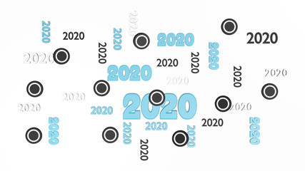 Top View of Several Ice Hockey 2020 Designs with Some Pucks