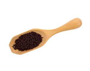 Chocolate sprinkles isolated on white background