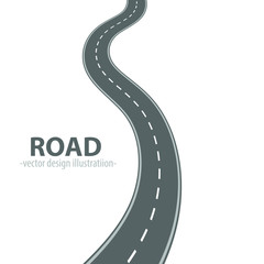Path road vector design illustration isolated on white background