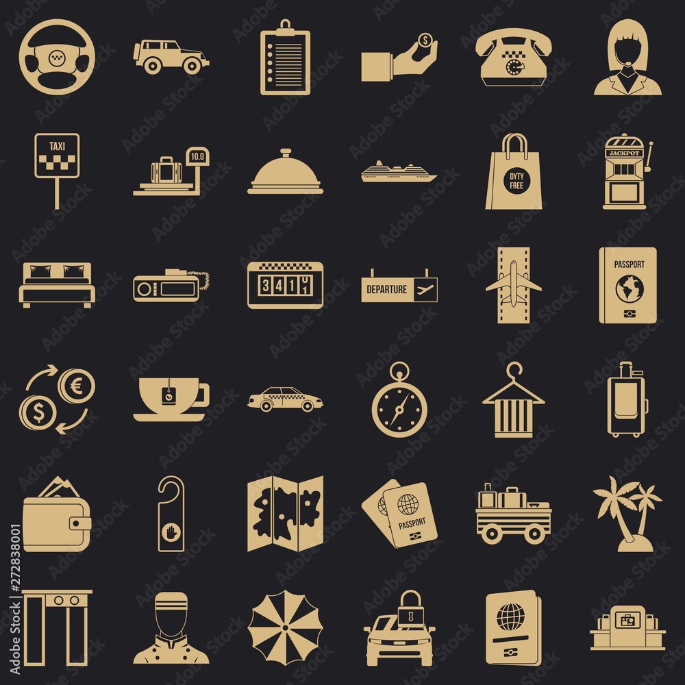 Poster loot icons set. simple set of 36 loot vector icons for web for any design