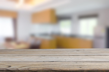 wood table top Abstract Blur Kitchen
