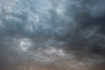 Fototapeta na wymiar Background with a very cloudy and rainy sky