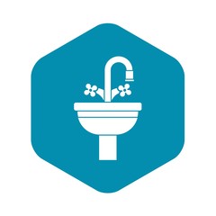 Ceramic sink icon in simple style on a white background vector illustration