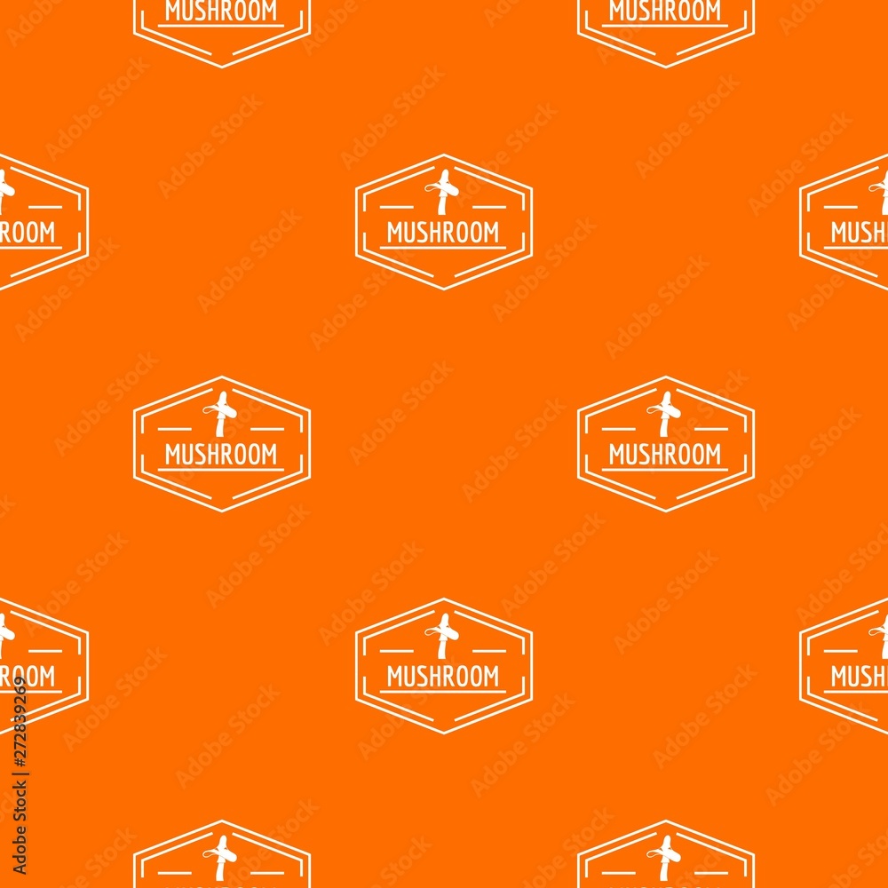 Poster mushroom natural pattern vector orange for any web design best