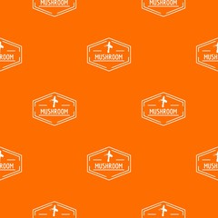 Mushroom natural pattern vector orange for any web design best