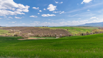 Fototapeta na wymiar Landscape panorama of tuscany italy