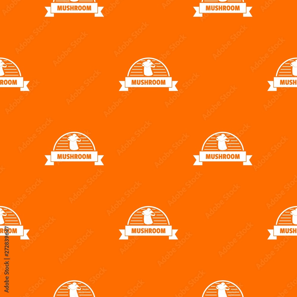 Poster mushroom cooking pattern vector orange for any web design best