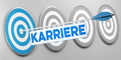 Karriere Konzept auf Zielscheibe