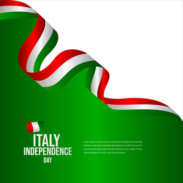 Happy Italy Independence Day Celebration Vector Template Design Illustration