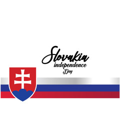 Fototapeta premium Slovakia Independence Day Vector Template Design Illustration - Vector