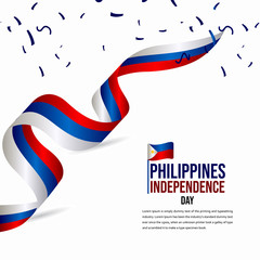 Happy Philippines Independence Day Celebration Vector Template Design Illustration