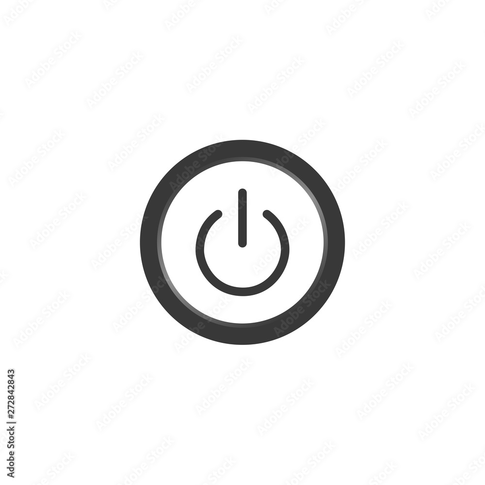 Poster power button icon. on/off switch symbol in modern style for web site and mobile app vector illustrat