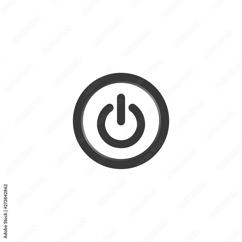 Poster power button icon. on/off switch symbol in modern style for web site and mobile app vector illustrat